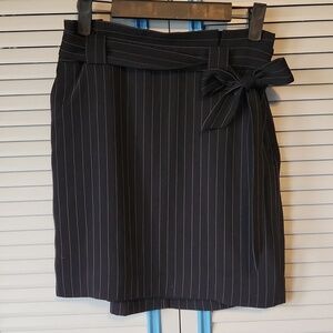 Express Black & White Pin Stripe Skirt